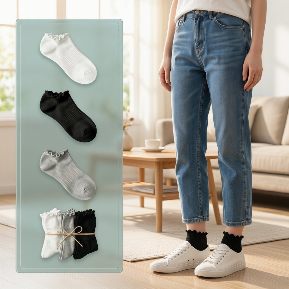 No Show Sock Women - 6Pairs Cute Thin No Show Socks