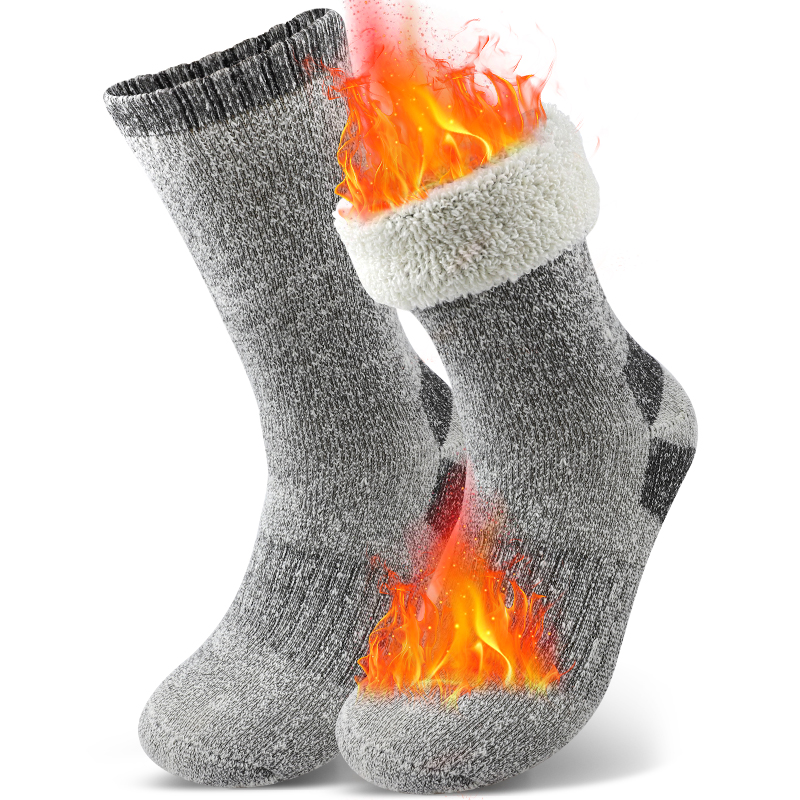 Wool Hiking Sock - 1Pairs Winter Men's Super Thick Socks