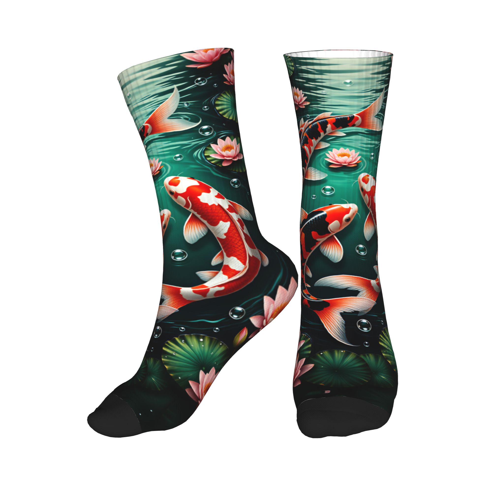 Three Koi Lotus Dark Pond Feng - Dress Sock Men review and price