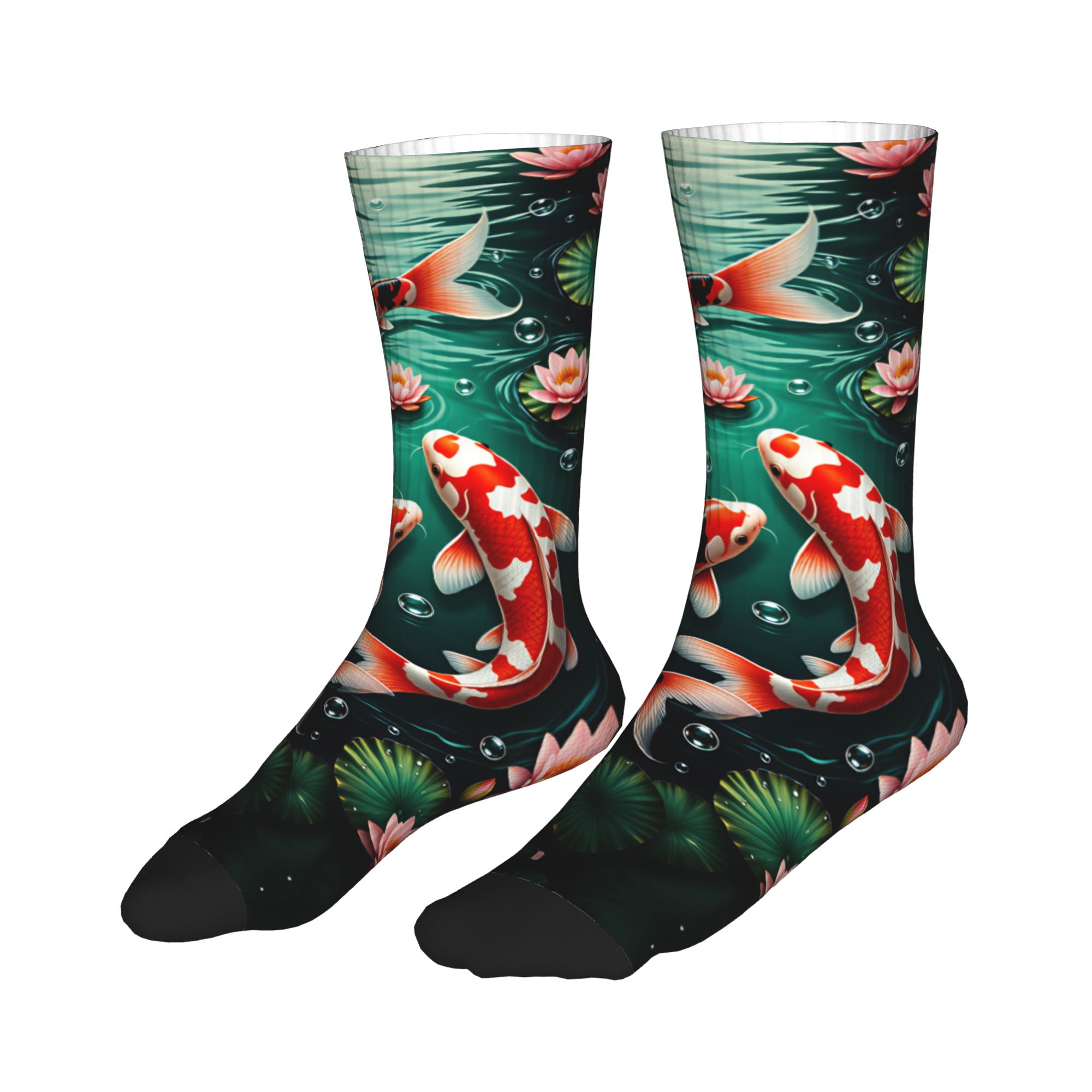 Three Koi Lotus Dark Pond Feng - Dress Sock Men review and price